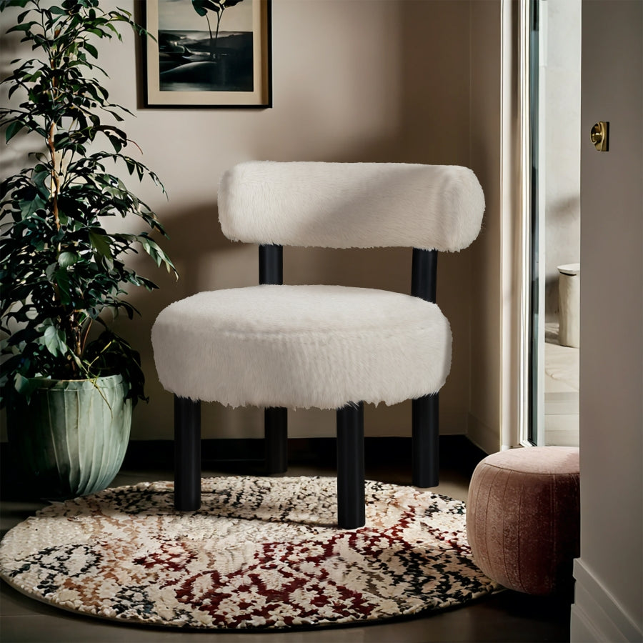 Fauteuil d'appoint rembourré en chenille Vivi