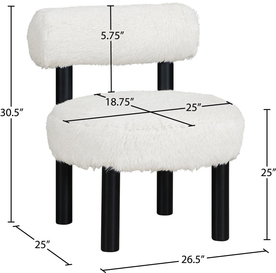 Fauteuil d'appoint rembourré en chenille Vivi