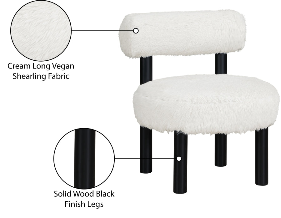 Fauteuil d'appoint rembourré en chenille Vivi
