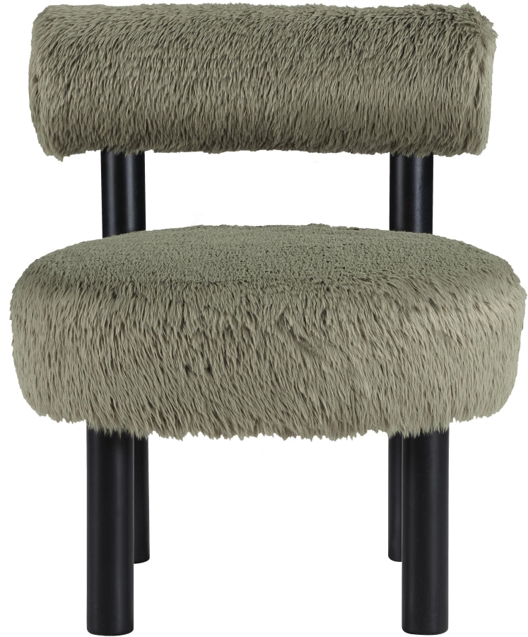 Fauteuil d'appoint rembourré en chenille Vivi