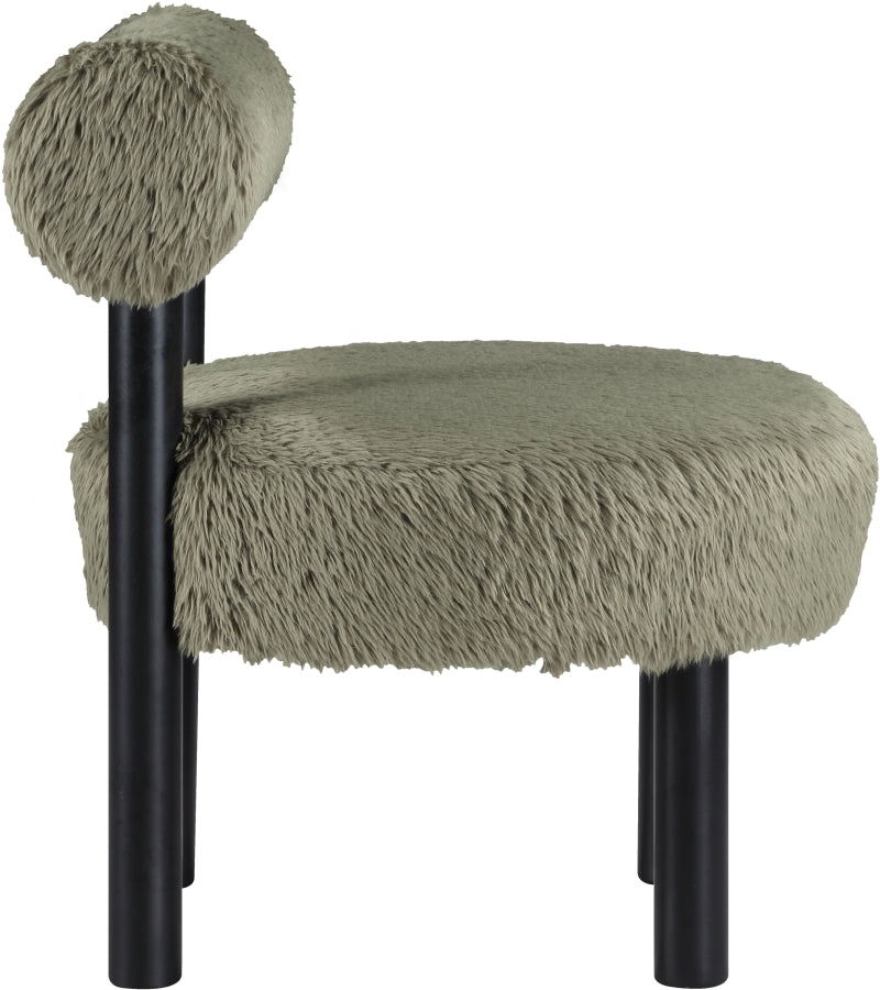 Fauteuil d'appoint rembourré en chenille Vivi