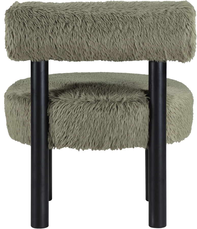 Fauteuil d'appoint rembourré en chenille Vivi