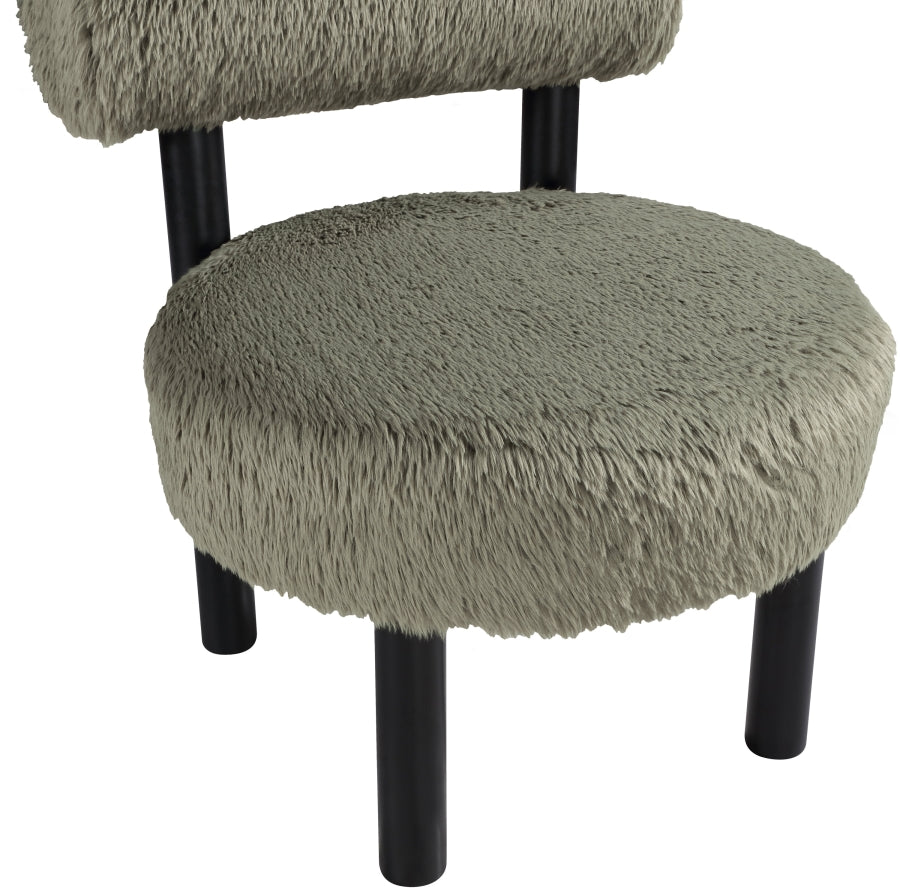 Fauteuil d'appoint rembourré en chenille Vivi