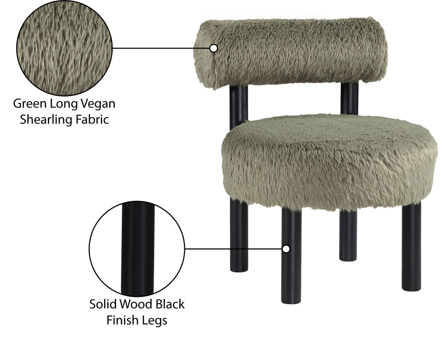 Fauteuil d'appoint rembourré en chenille Vivi