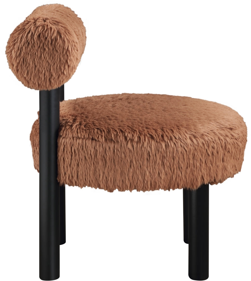 Fauteuil d'appoint rembourré en chenille Vivi