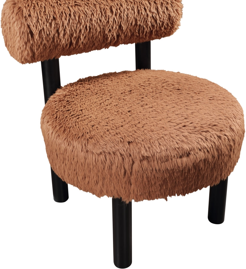 Fauteuil d'appoint rembourré en chenille Vivi