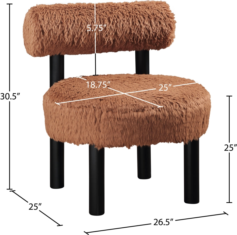 Fauteuil d'appoint rembourré en chenille Vivi