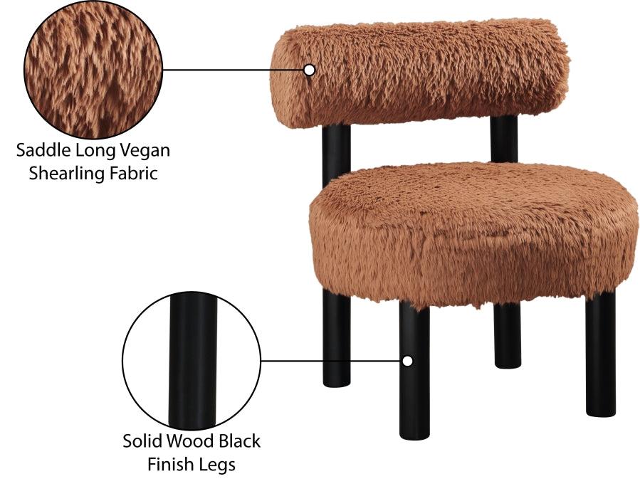 Fauteuil d'appoint rembourré en chenille Vivi