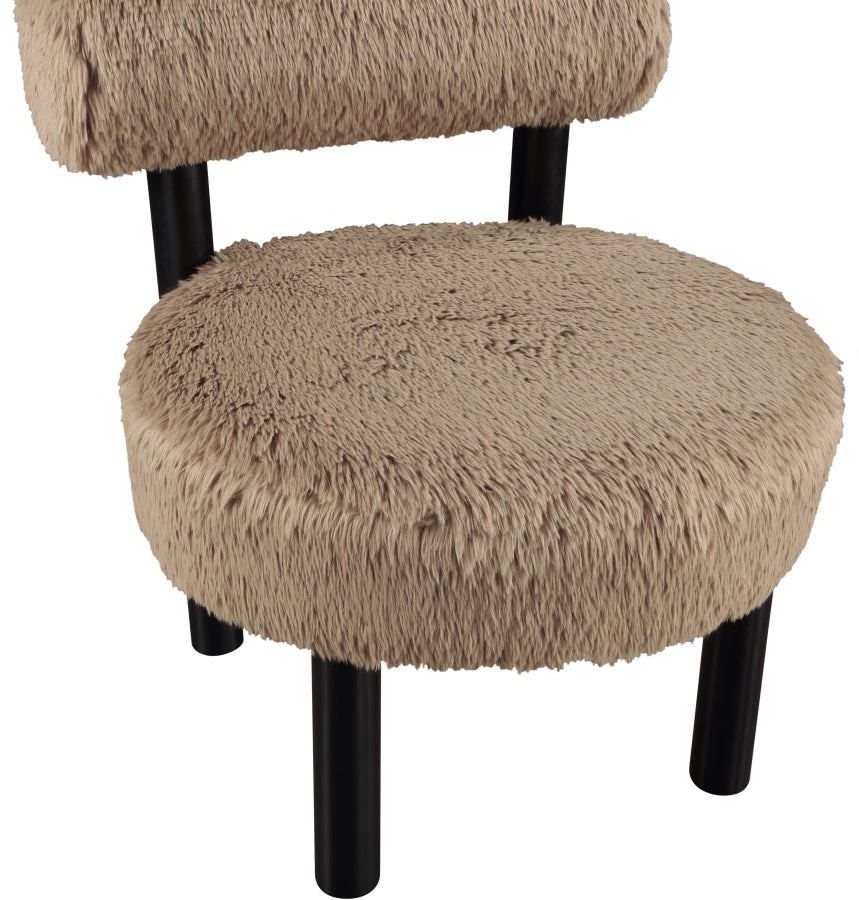 Fauteuil d'appoint rembourré en chenille Vivi