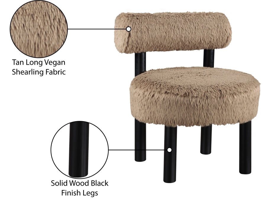 Fauteuil d'appoint rembourré en chenille Vivi