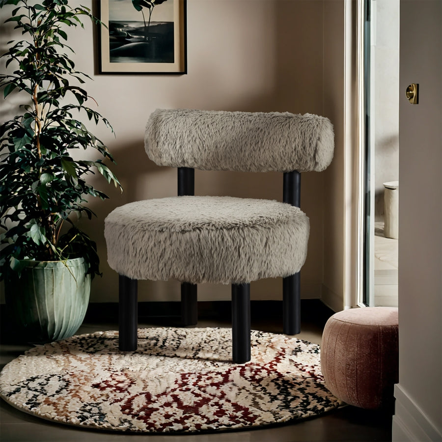 Fauteuil d'appoint rembourré en chenille Vivi