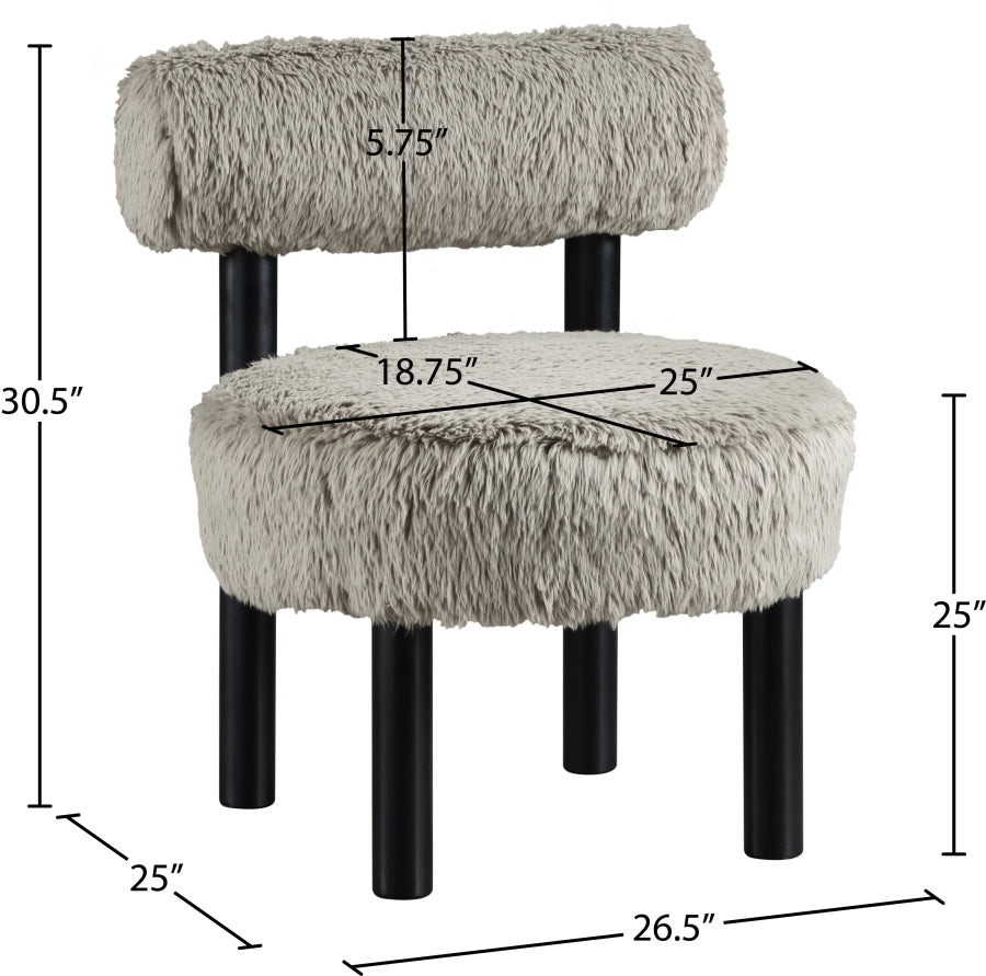 Fauteuil d'appoint rembourré en chenille Vivi