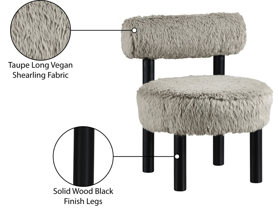 Fauteuil d'appoint rembourré en chenille Vivi