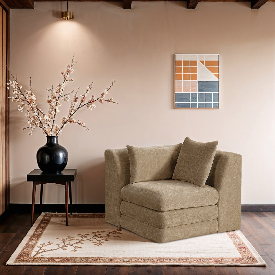 Stellar Chenille Fabric Upholstered Modular Accent Chair