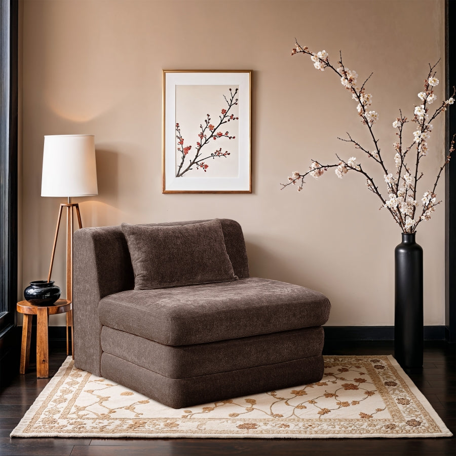 Fauteuil d'appoint rembourré en chenille Vivi