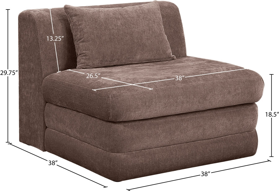 Fauteuil d'appoint rembourré en chenille Vivi