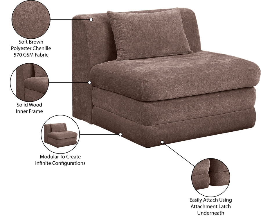 Fauteuil d'appoint rembourré en chenille Vivi
