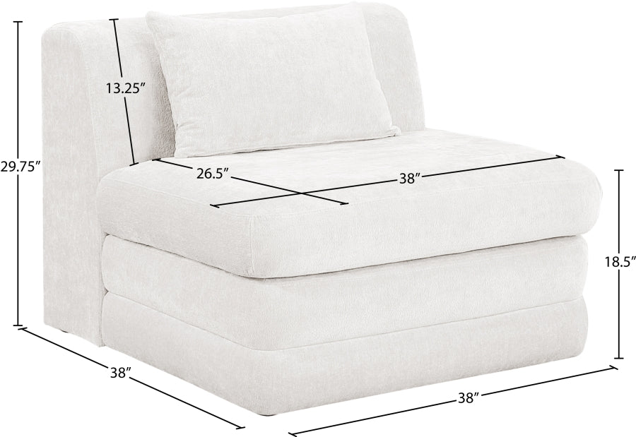 Fauteuil d'appoint rembourré en chenille Vivi