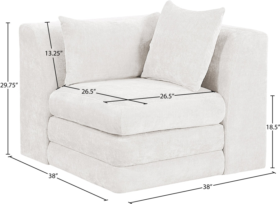 Stellar Chenille Fabric Upholstered Modular Accent Chair