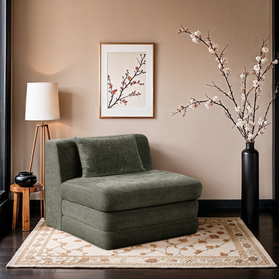 Fauteuil d'appoint rembourré en chenille Vivi