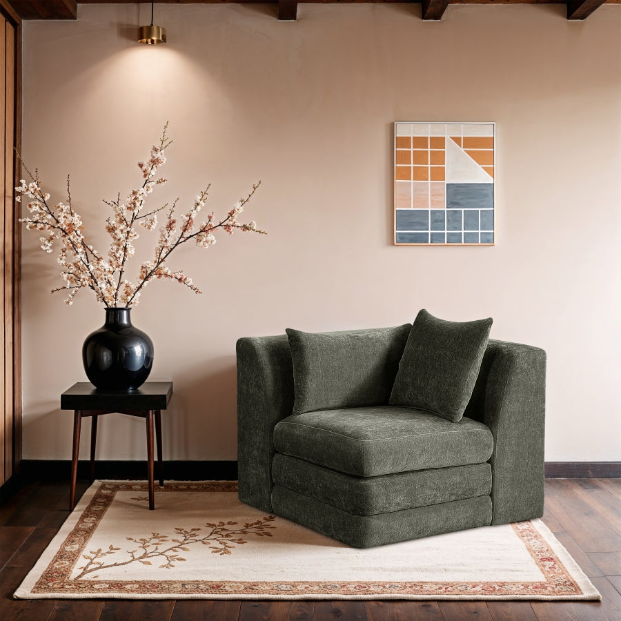 Stellar Chenille Fabric Upholstered Modular Accent Chair