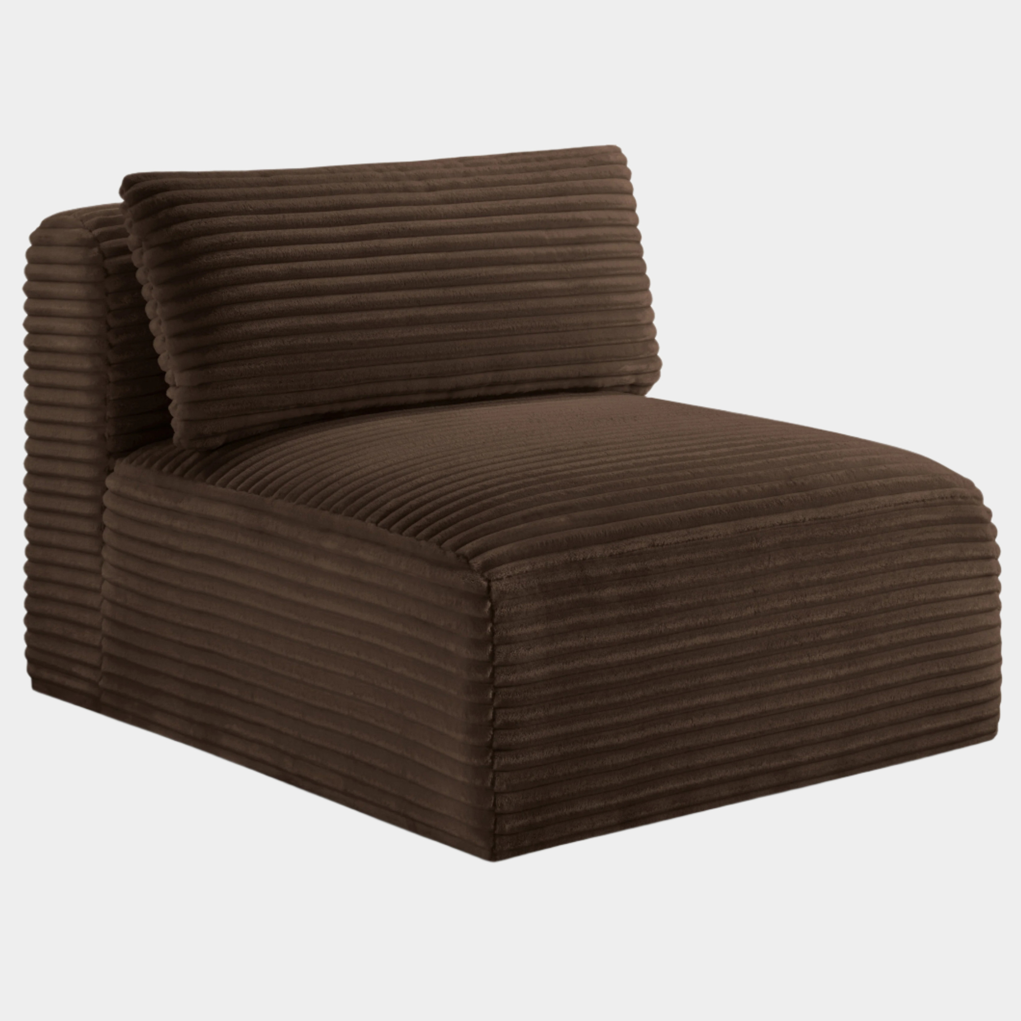 Shaggy Corduroy Performance Fabric Upholstered Accent Chair
