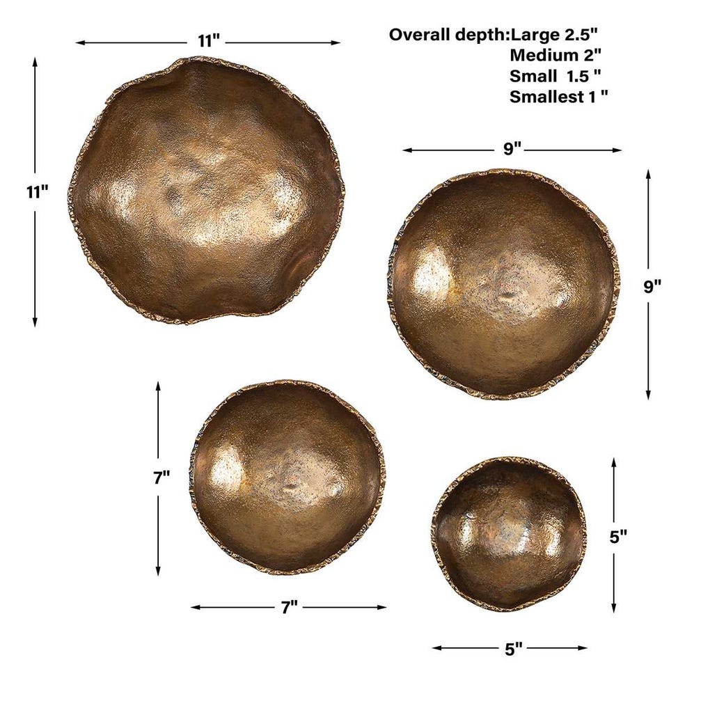 Lucky Coins Outdoor Metal Wall Decor, S/4