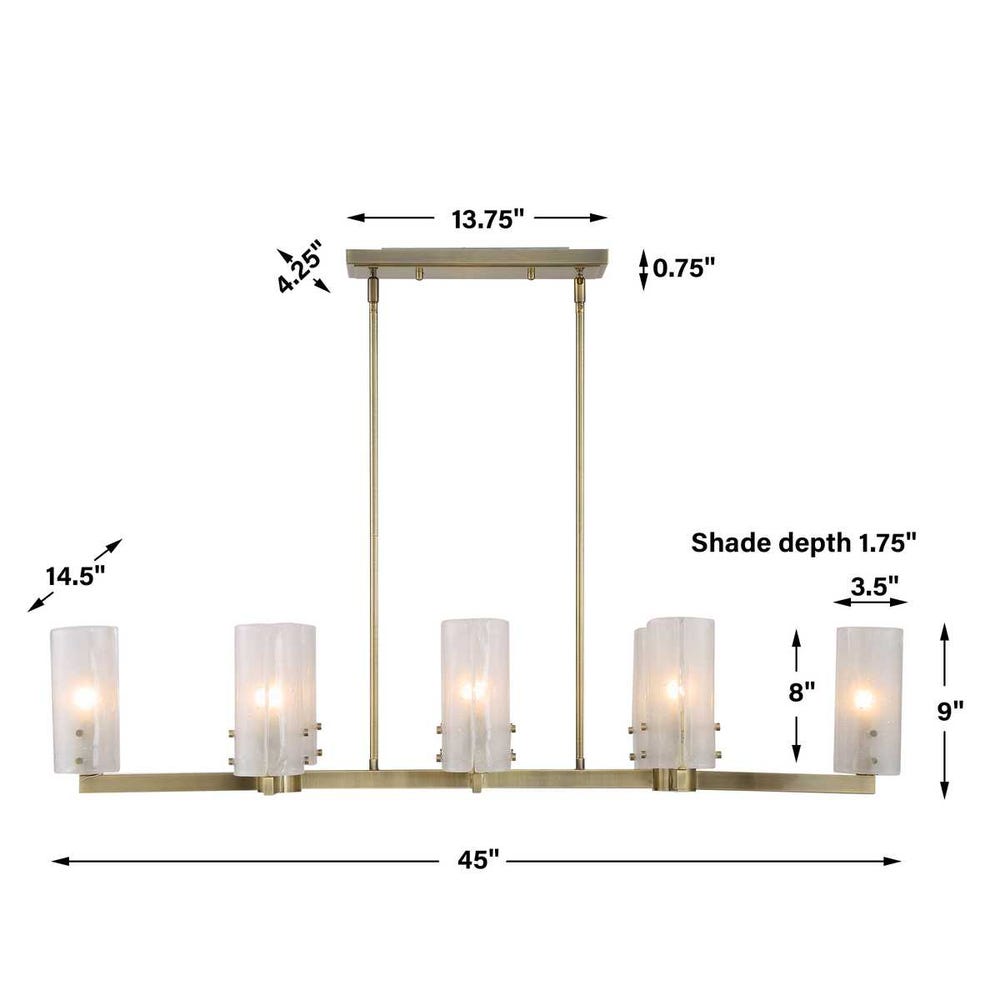 Mistie, 8 Lt Linear Chandelier