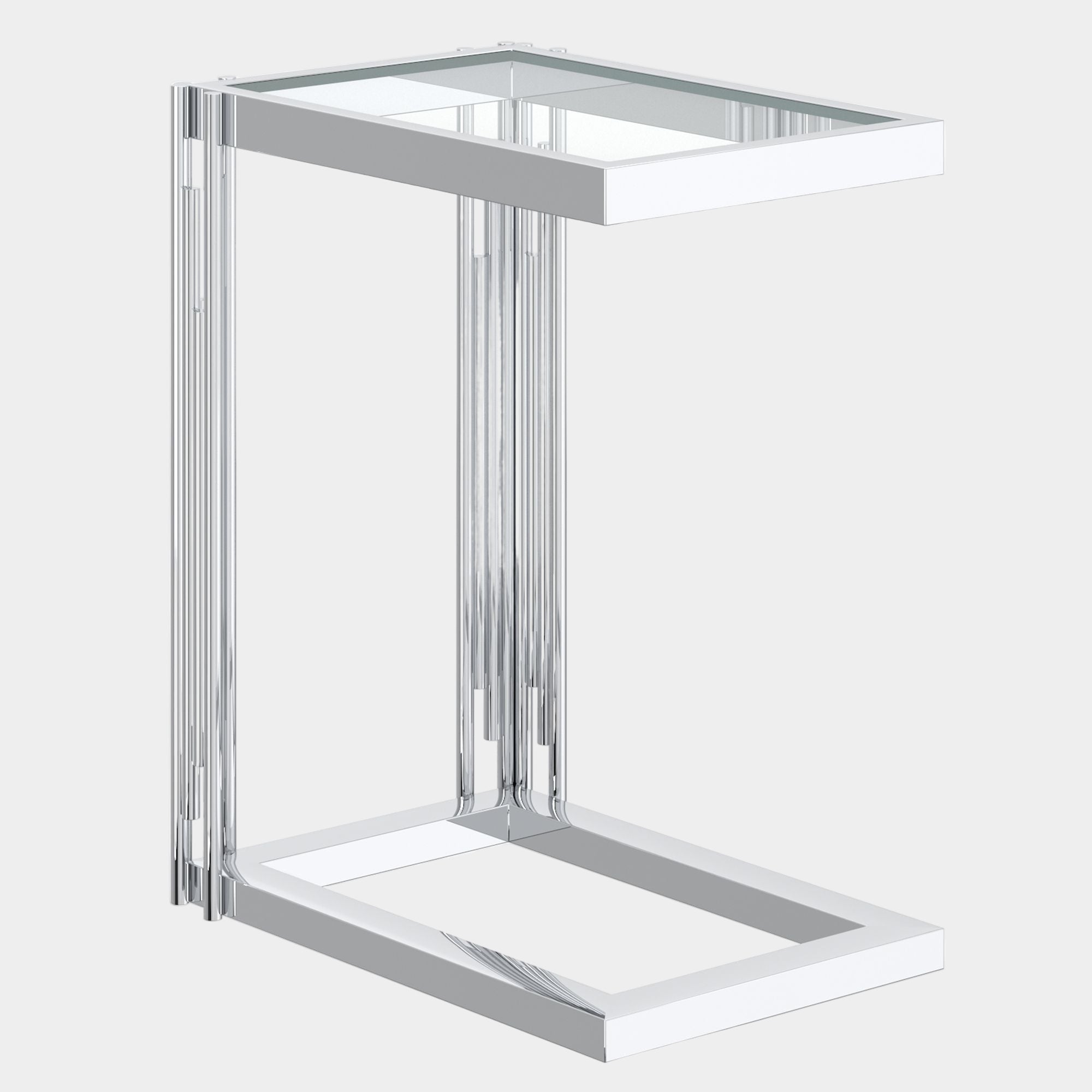 Estrel Small Accent Table in Silver