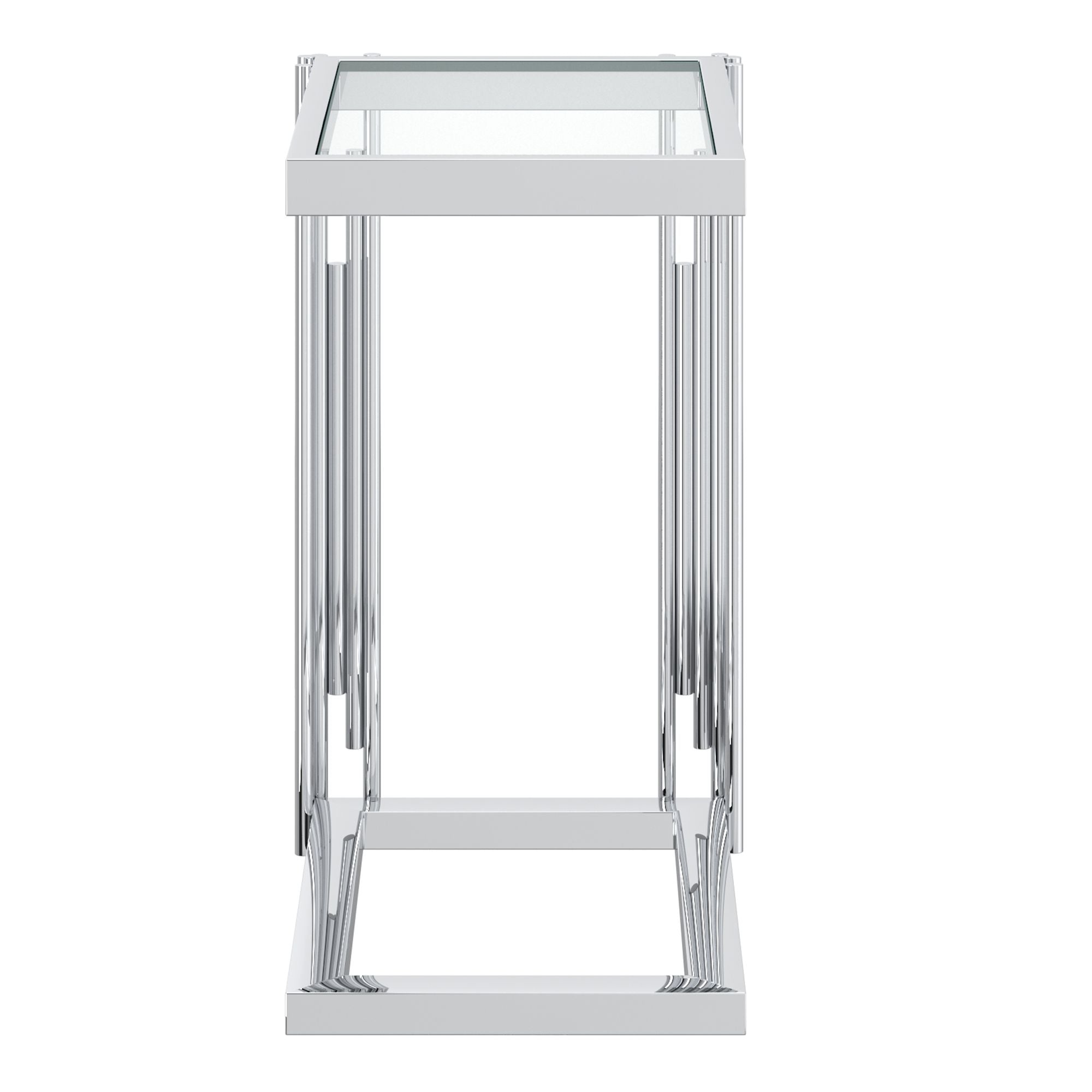 Estrel Small Accent Table in Silver
