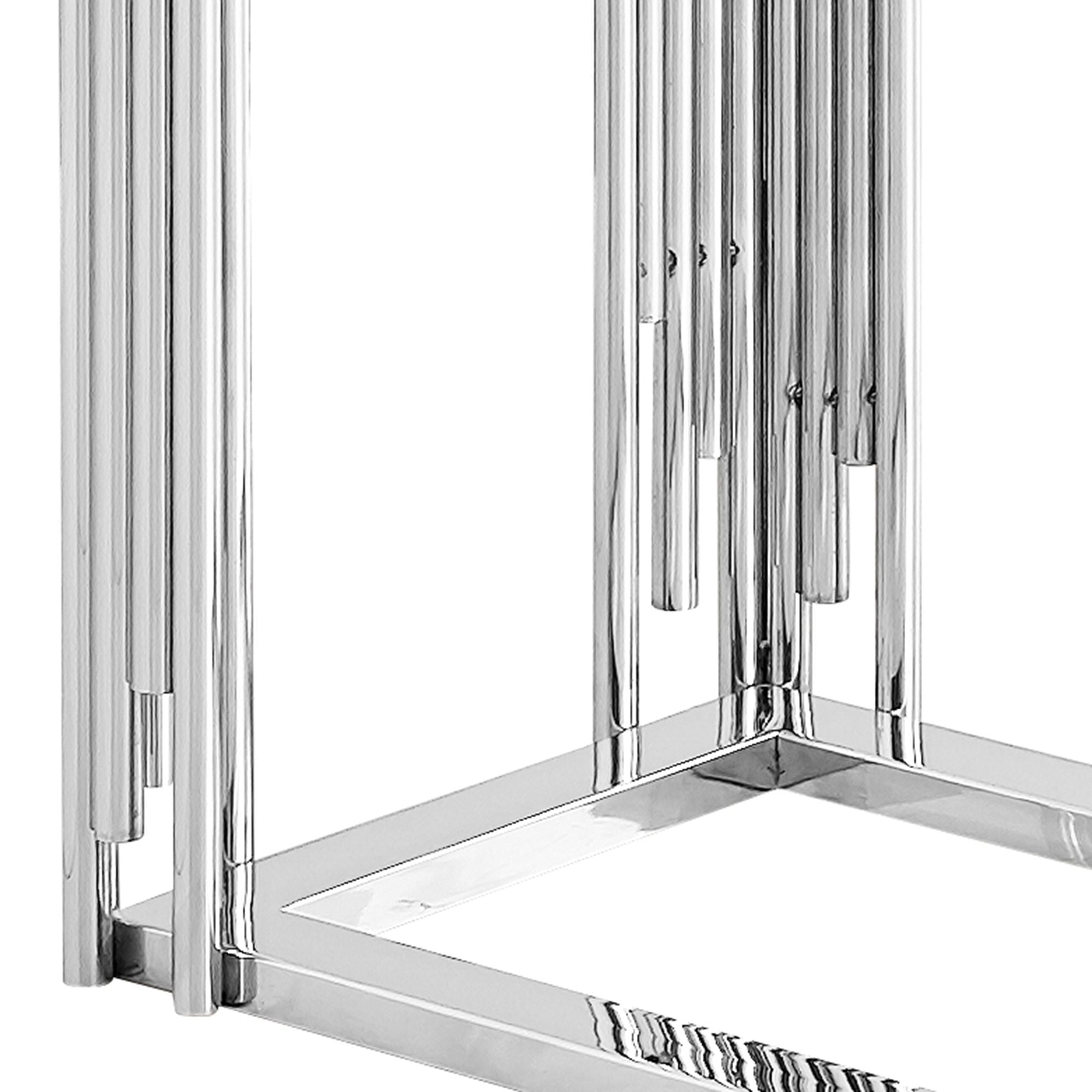 Estrel Small Accent Table in Silver
