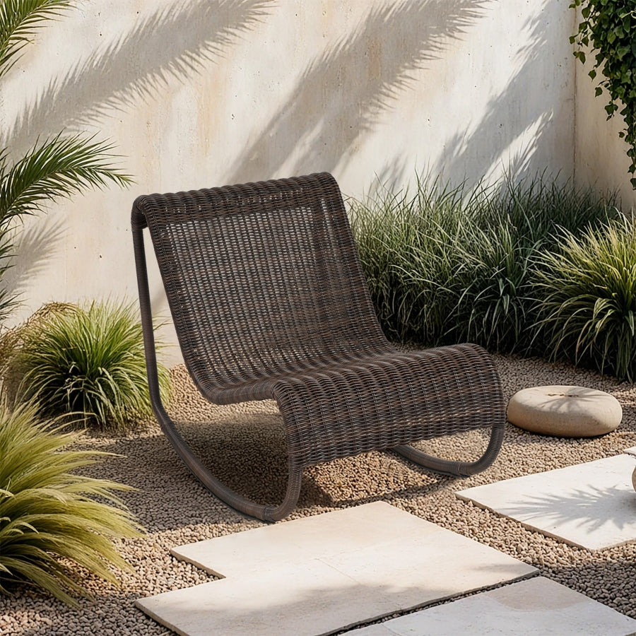 Chaise longue en tissu Orian Teddy
