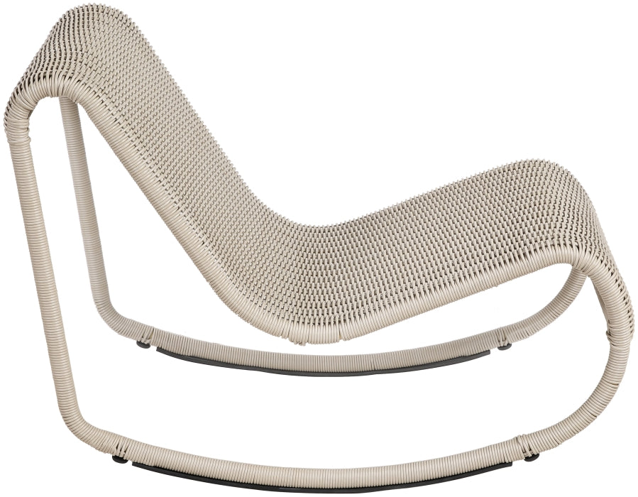Chaise longue en tissu Orian Teddy