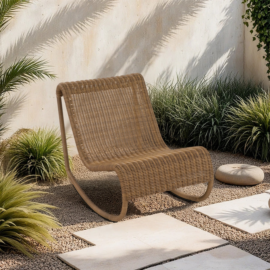 Chaise longue en tissu Orian Teddy