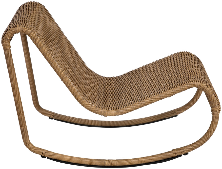 Chaise longue en tissu Orian Teddy