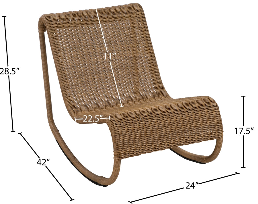 Chaise longue en tissu Orian Teddy