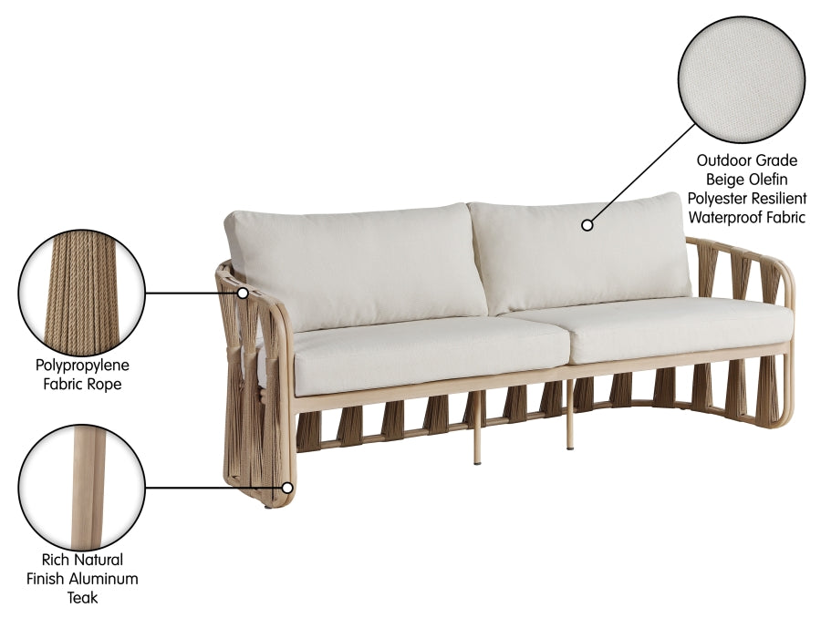 Chaise longue en tissu Orian Teddy