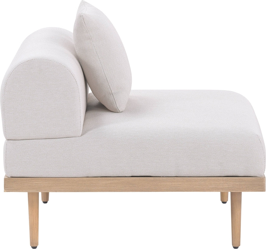 Laguna Resilient Water Resistant Fabric Upholstered Outdoor Patio Modular Armless Chair