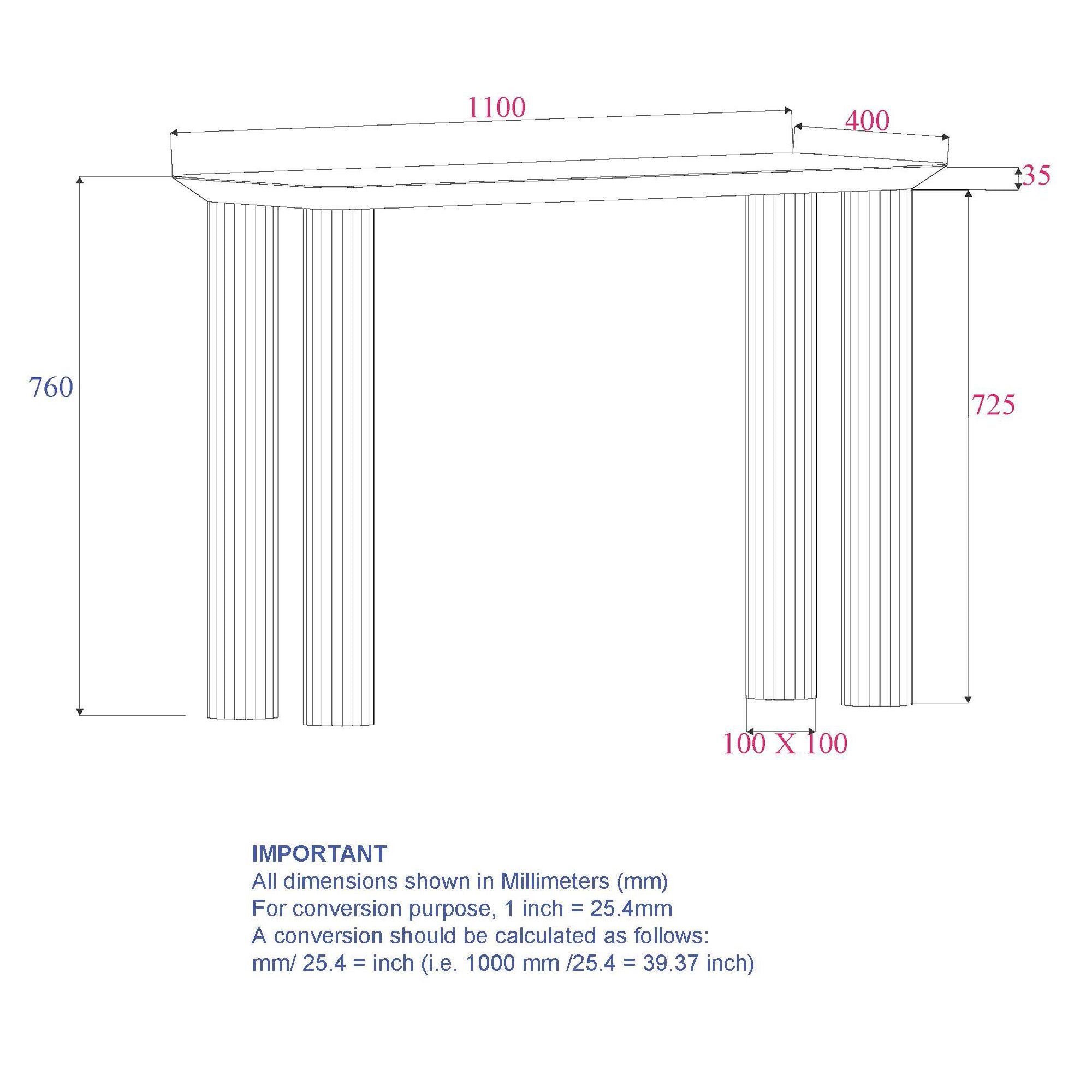 Sangra Console Table in Black