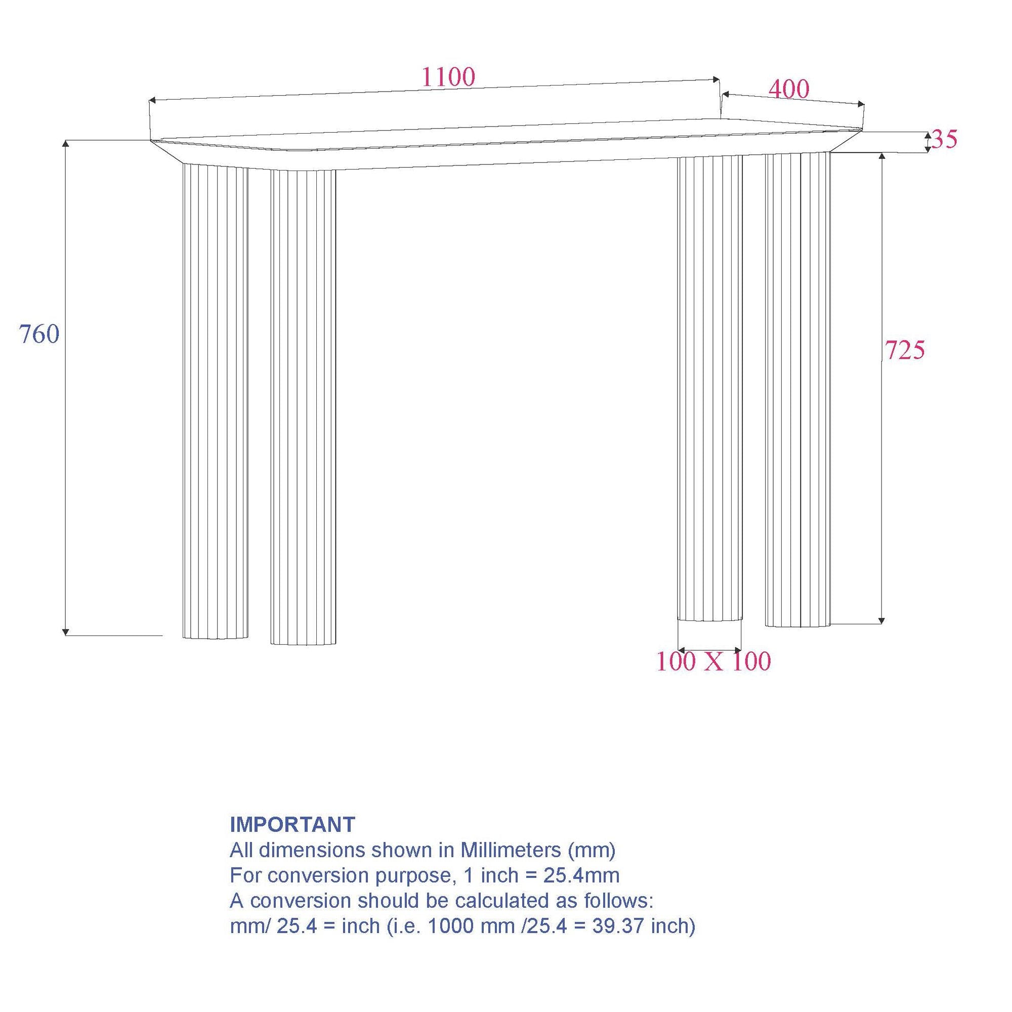 Sangra Console Table in Natural