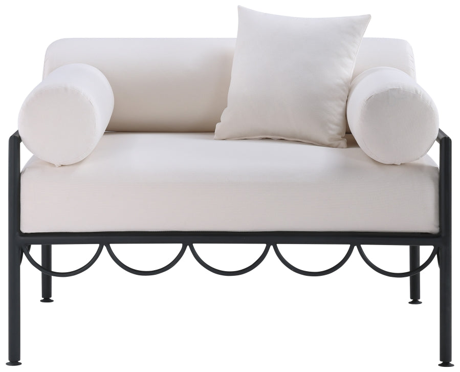 Chaise longue en tissu Orian Teddy