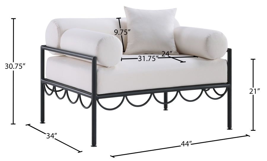Chaise longue en tissu Orian Teddy