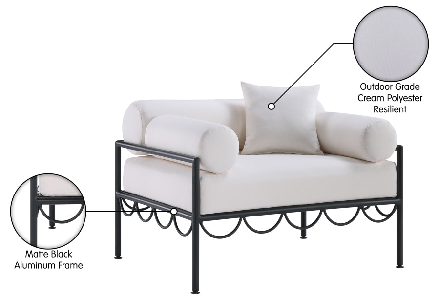 Chaise longue en tissu Orian Teddy