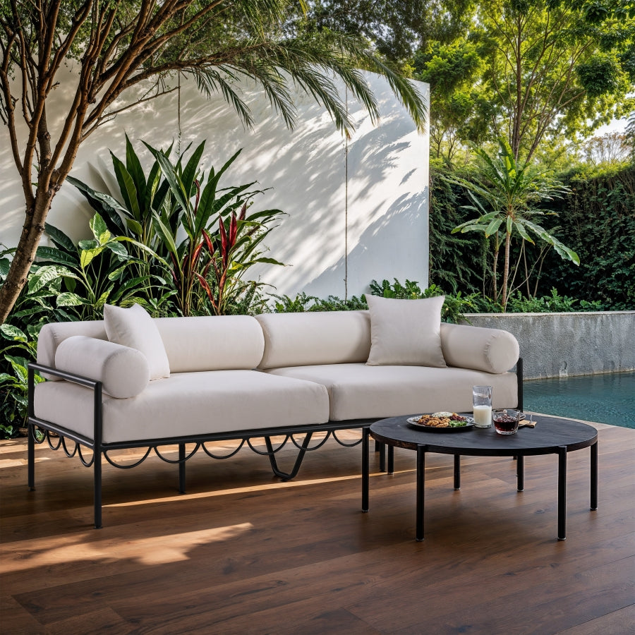 Chaise longue en tissu Orian Teddy