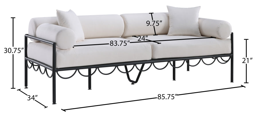 Chaise longue en tissu Orian Teddy