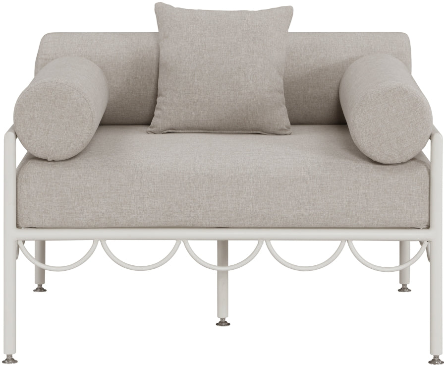 Chaise longue en tissu Orian Teddy