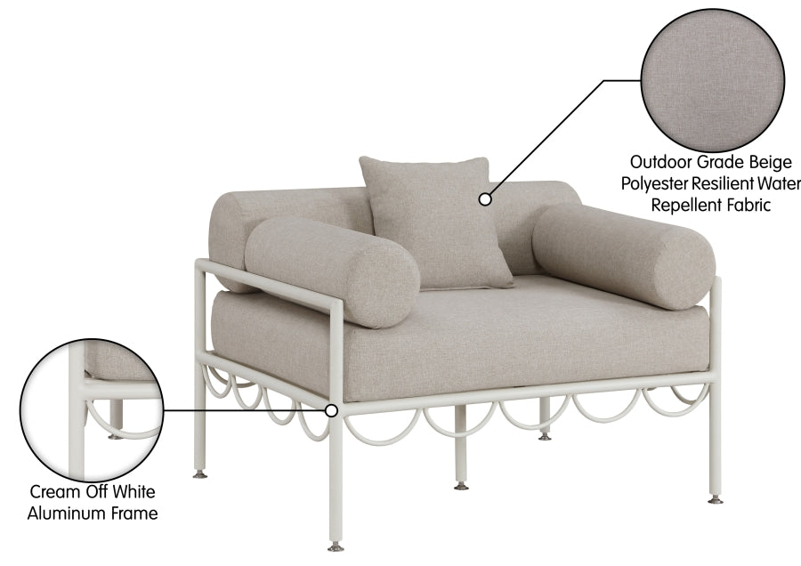 Chaise longue en tissu Orian Teddy