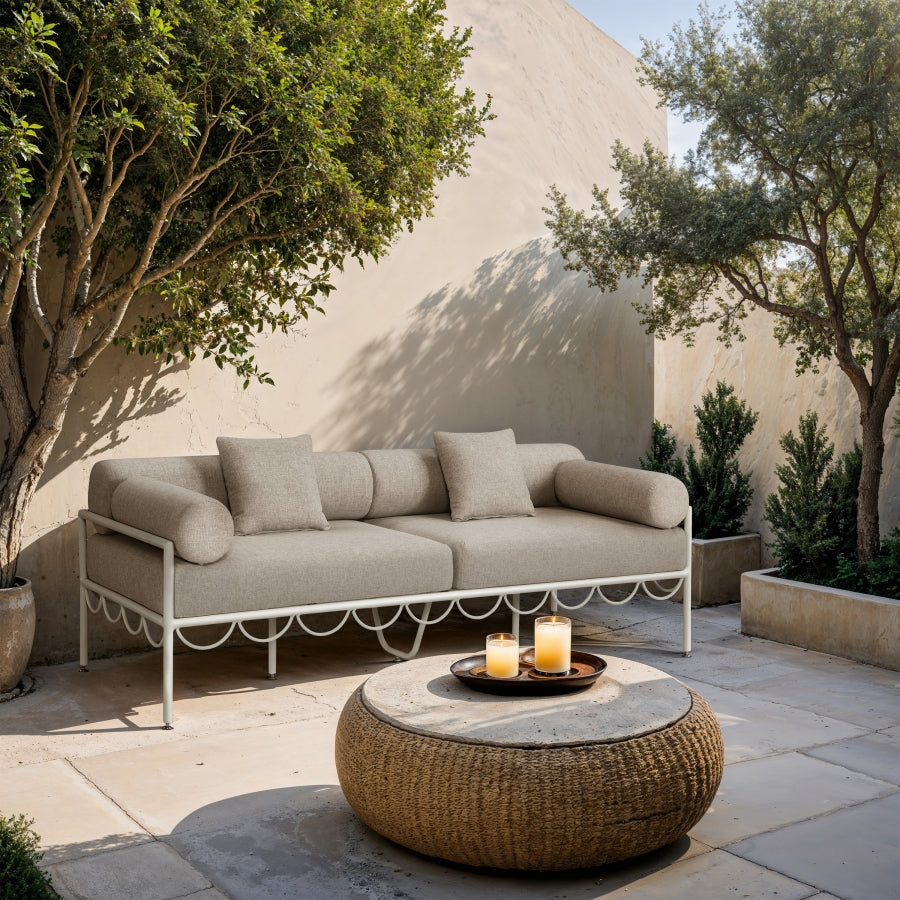 Chaise longue en tissu Orian Teddy