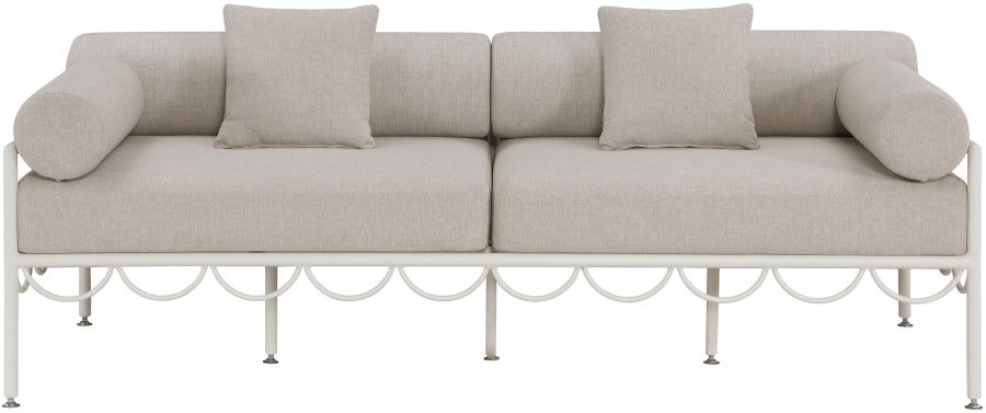 Chaise longue en tissu Orian Teddy