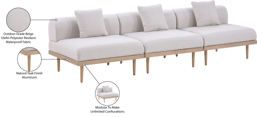 Chaise longue en tissu Orian Teddy